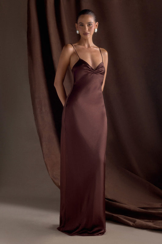 Lilly Sweetheart Satin Maxi Dress