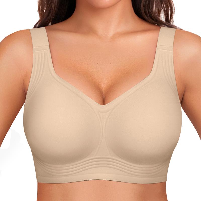 Full coverage wireless bra
