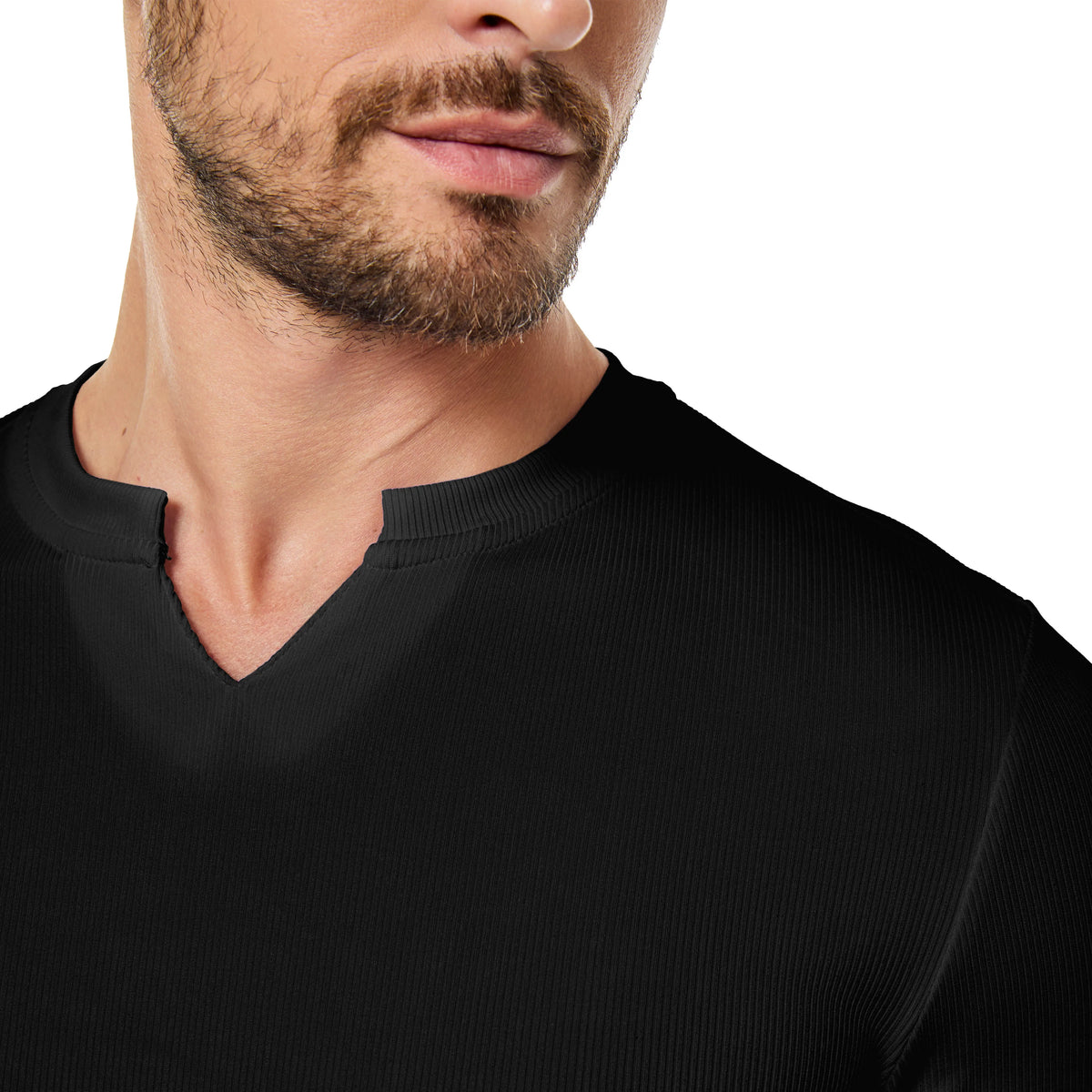 Men's Slim-Fit Long-Sleeve V-Neck T-Shirt