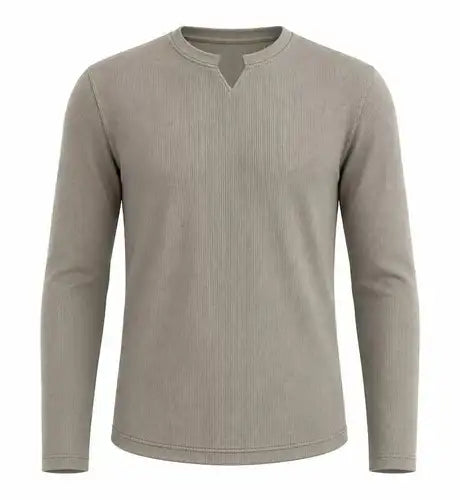 Men's Slim-Fit Long-Sleeve V-Neck T-Shirt