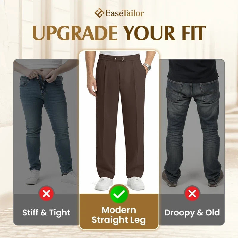 EaseTailor - Flexible Straight Fit Smart Comfort Pants