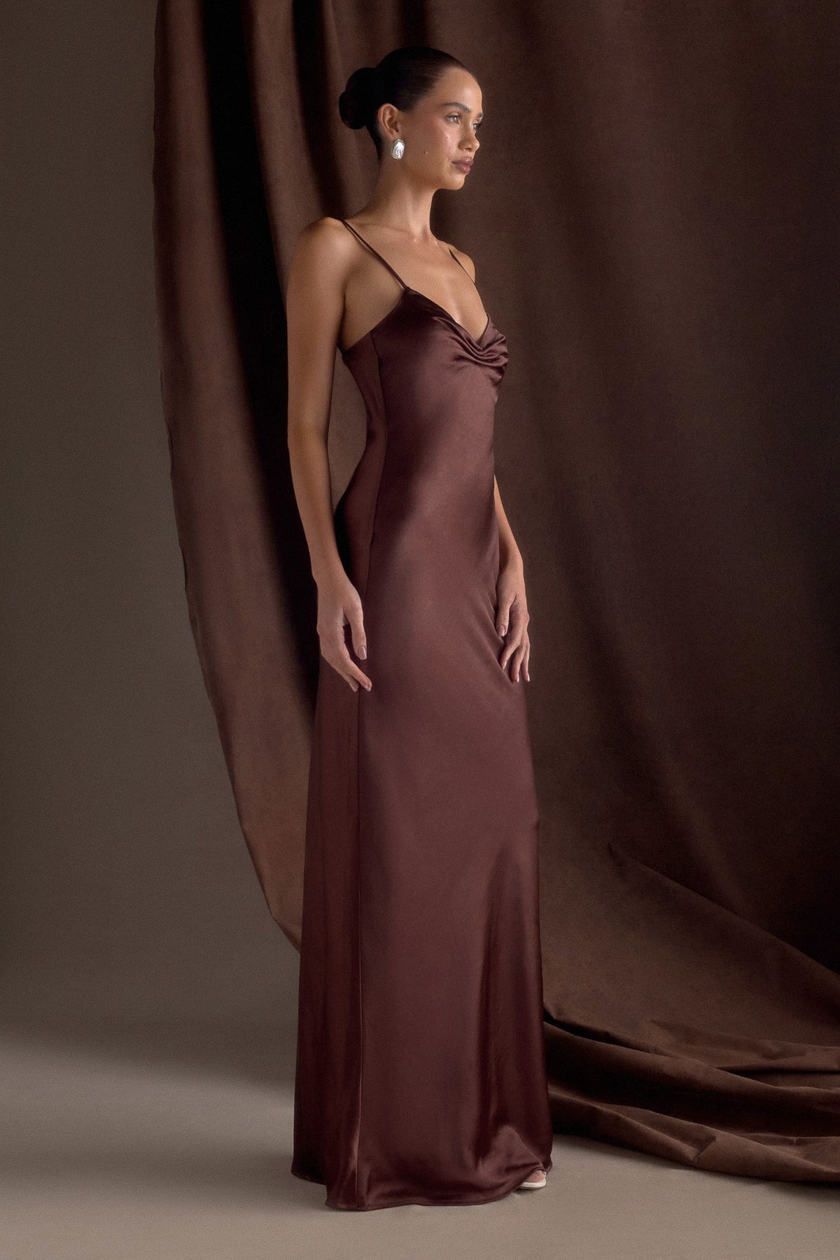 Lilly Sweetheart Satin Maxi Dress