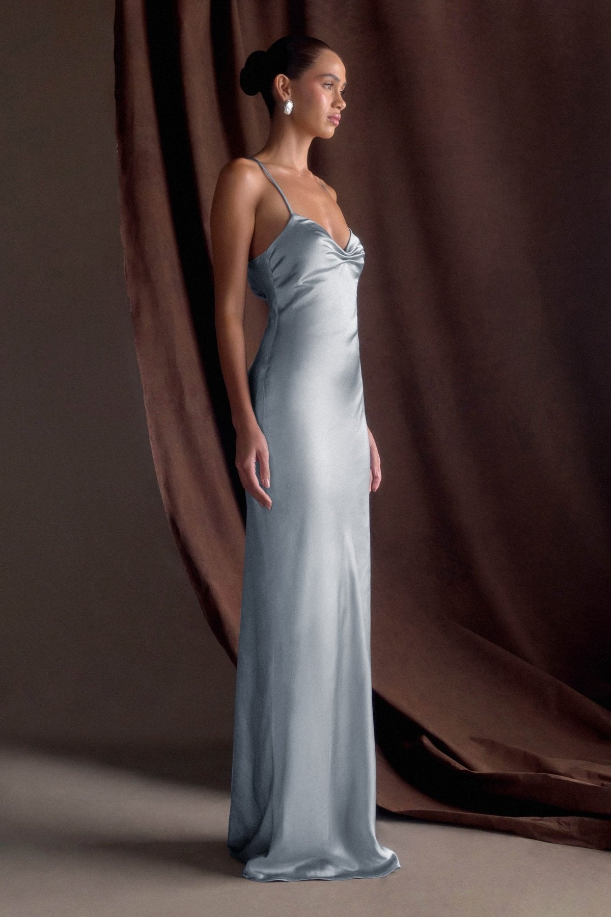 Lilly Sweetheart Satin Maxi Dress