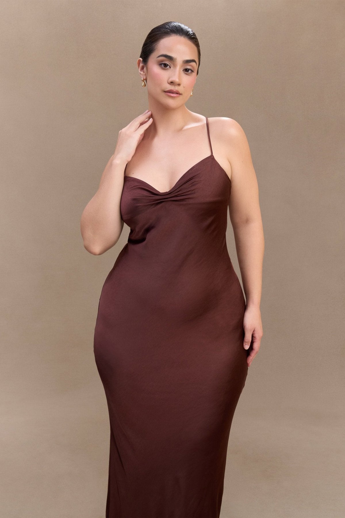Lilly Sweetheart Satin Maxi Dress