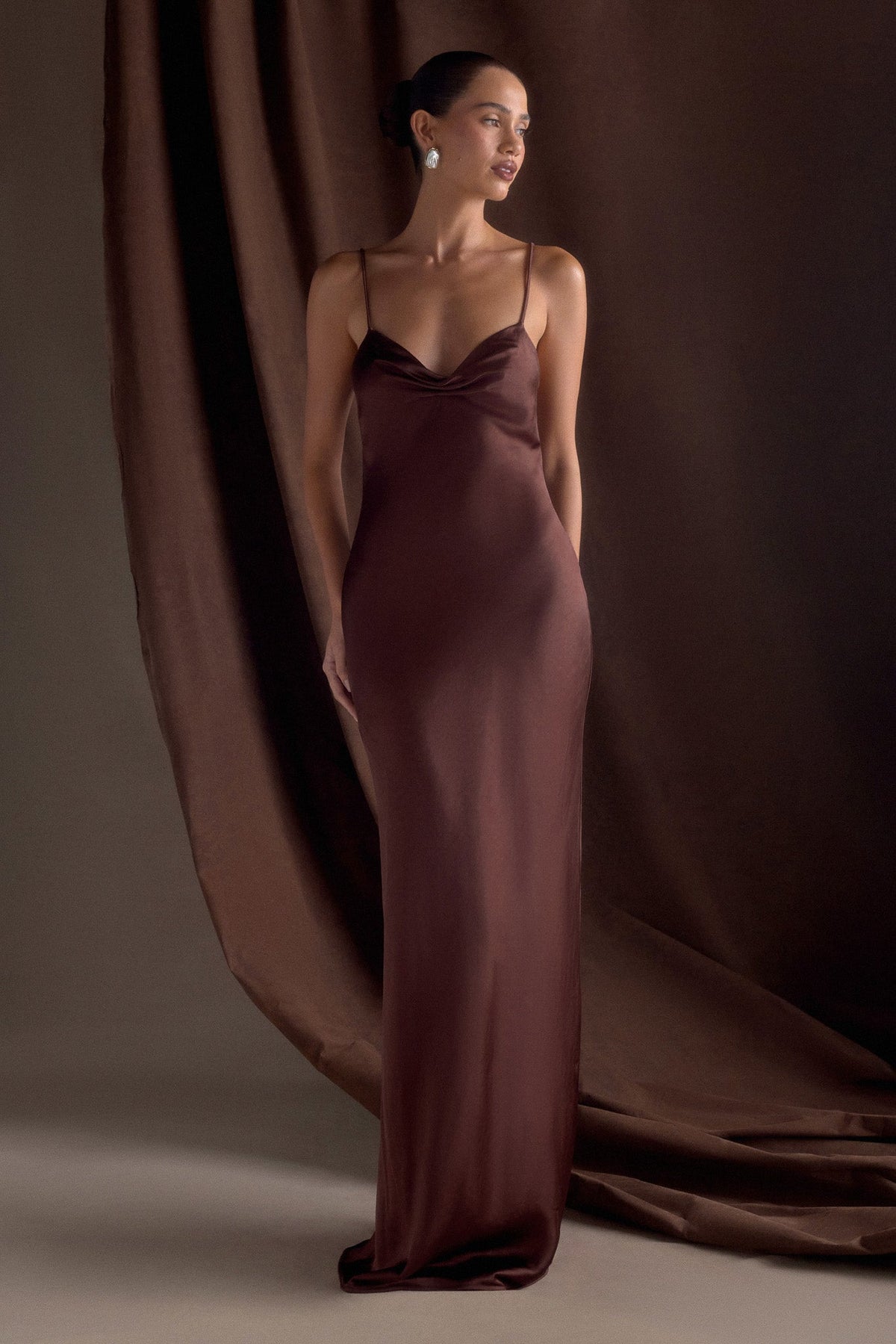 Lilly Sweetheart Satin Maxi Dress