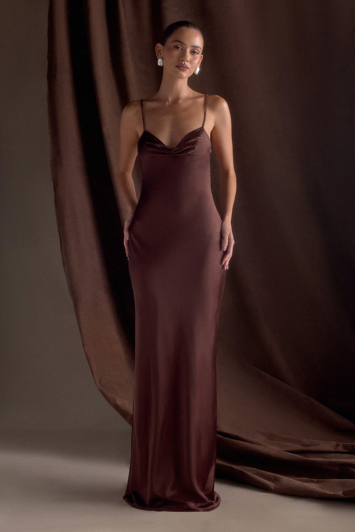 Lilly Sweetheart Satin Maxi Dress