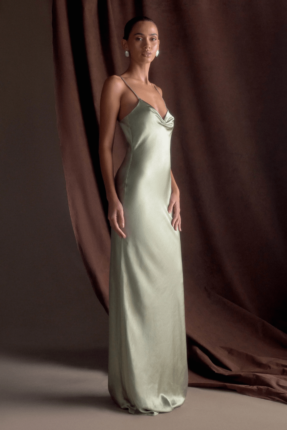Lilly Sweetheart Satin Maxi Dress