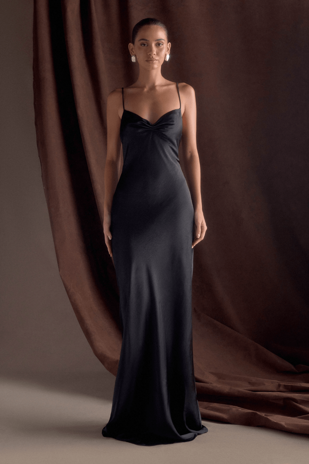 Lilly Sweetheart Satin Maxi Dress