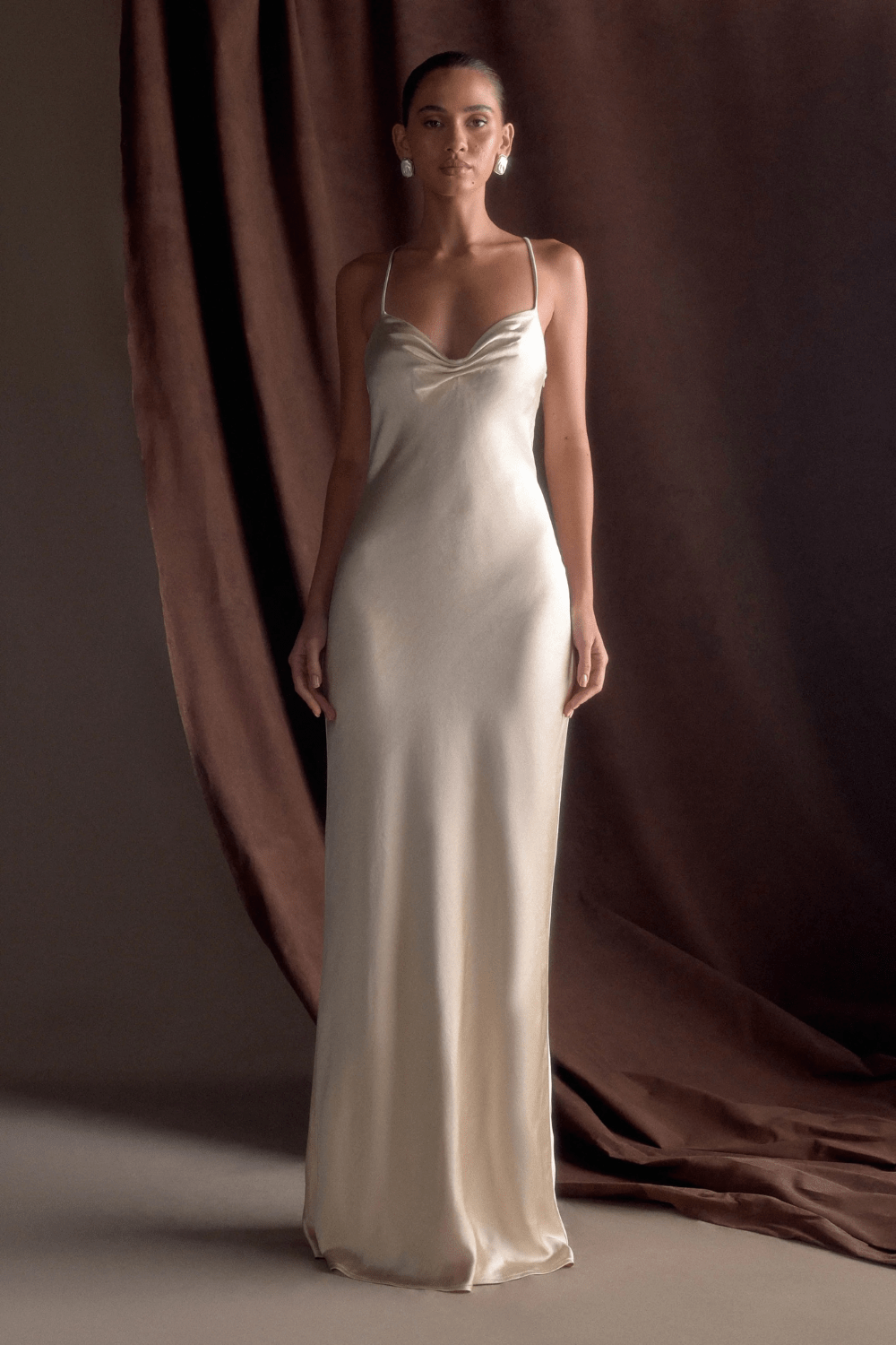 Lilly Sweetheart Satin Maxi Dress