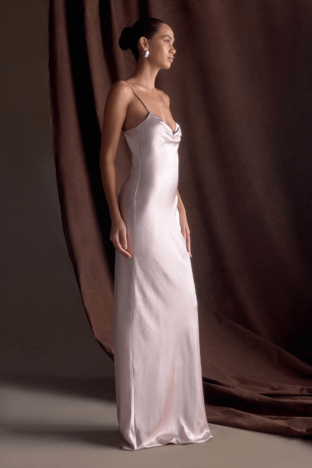 Lilly Sweetheart Satin Maxi Dress