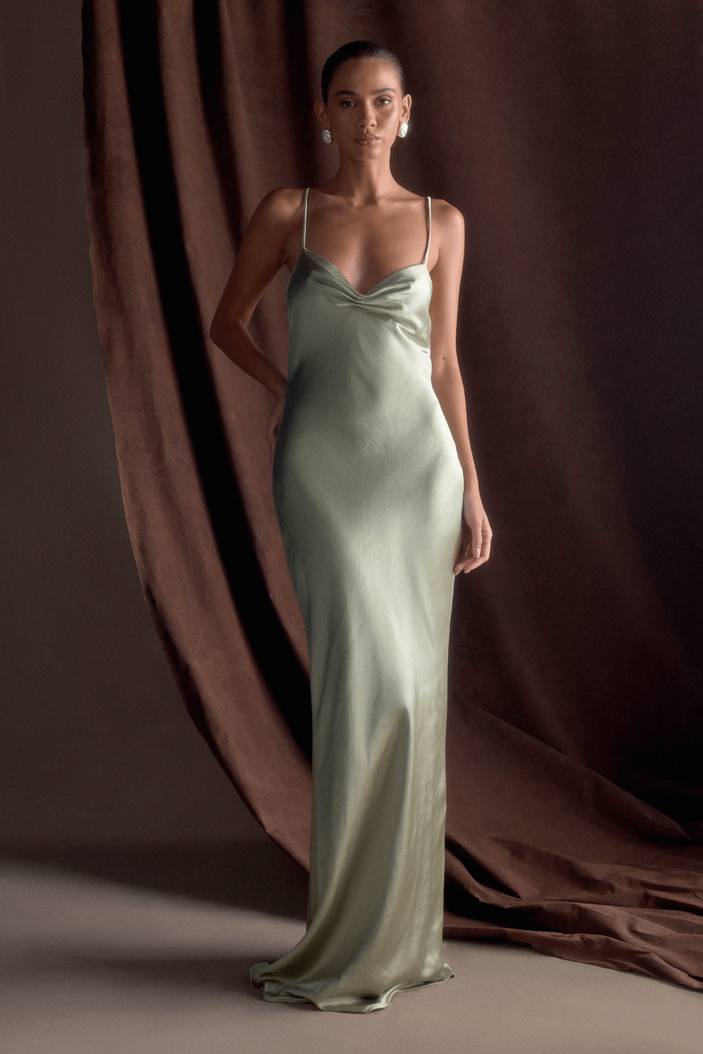 Lilly Sweetheart Satin Maxi Dress