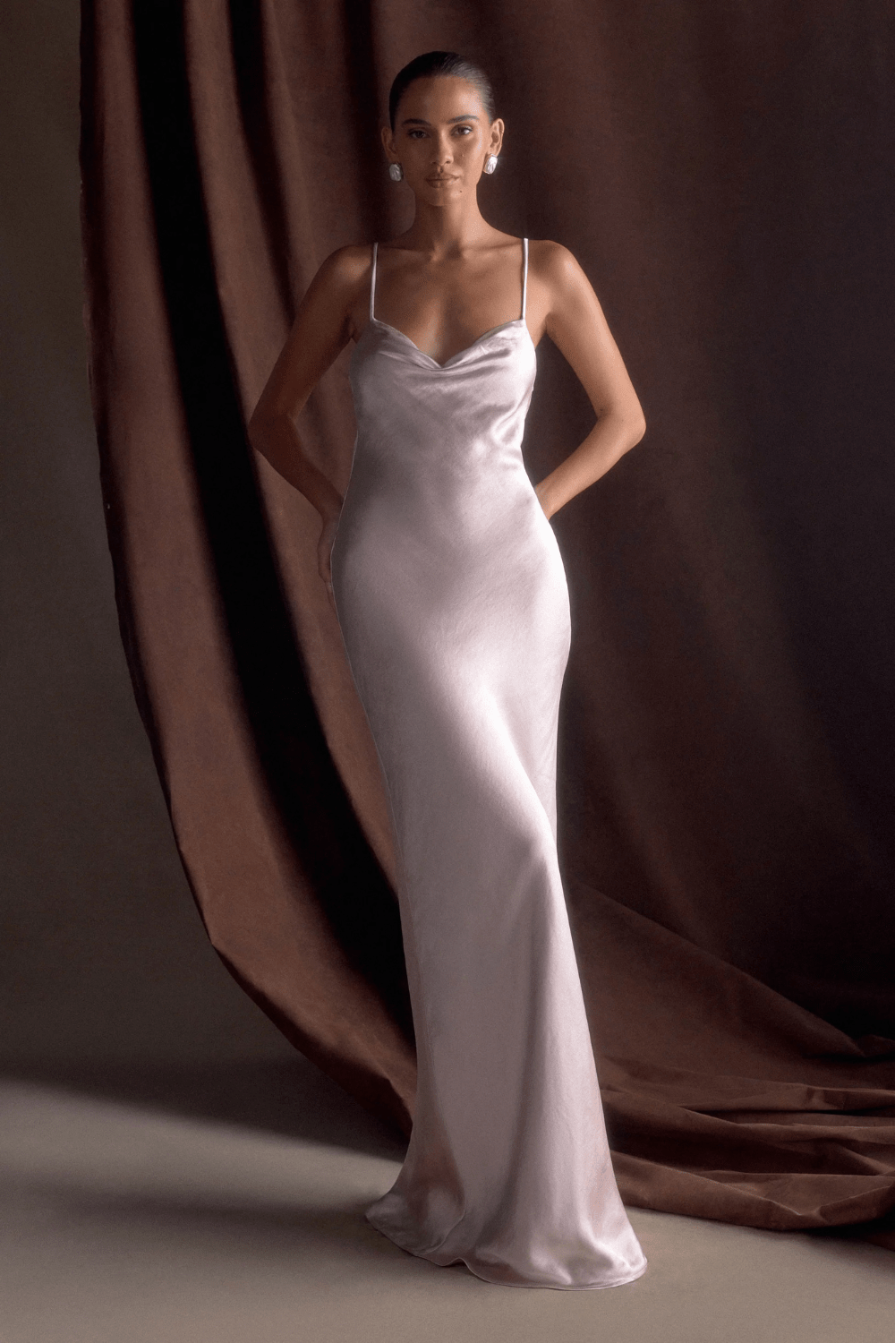 Lilly Sweetheart Satin Maxi Dress