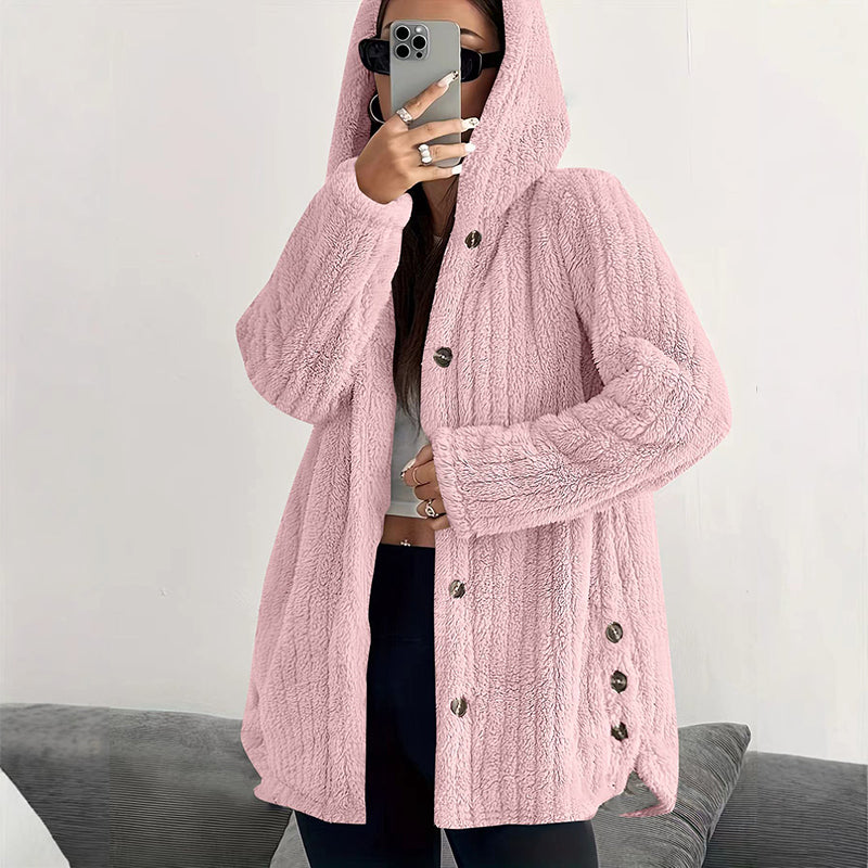 ❄️ Women's Loose-Fit Hooded Plush Jacket